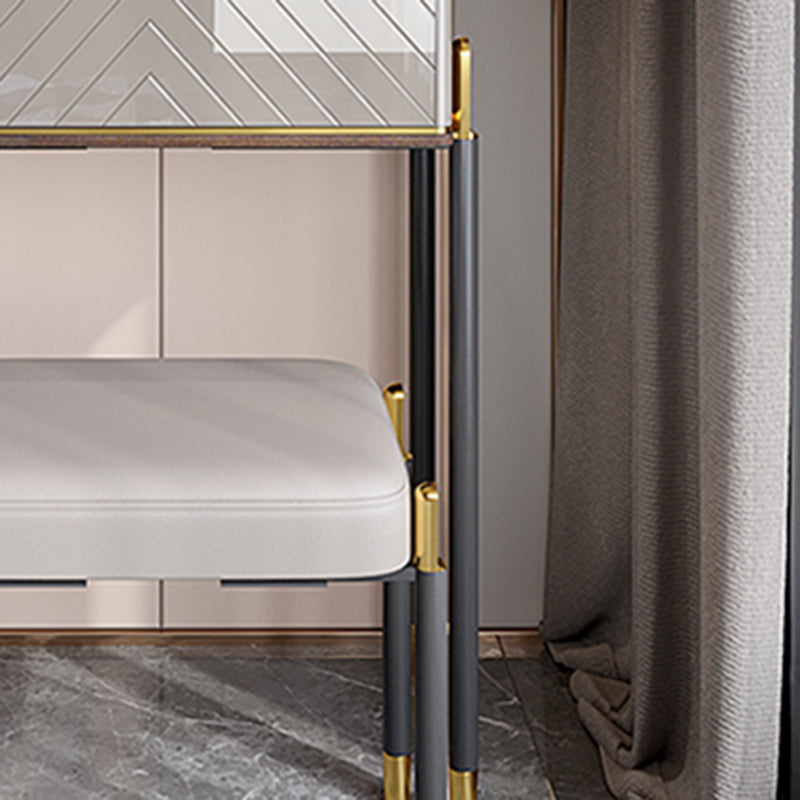 Set di vanità da 30 "con sgabello da toep da trucco in pietra a 1 traino