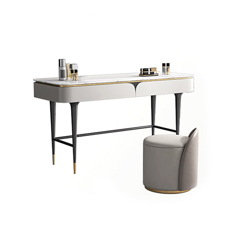 39.37 "Estado de tocador ancho con taburete Tope de tocador de maquillaje en blanco