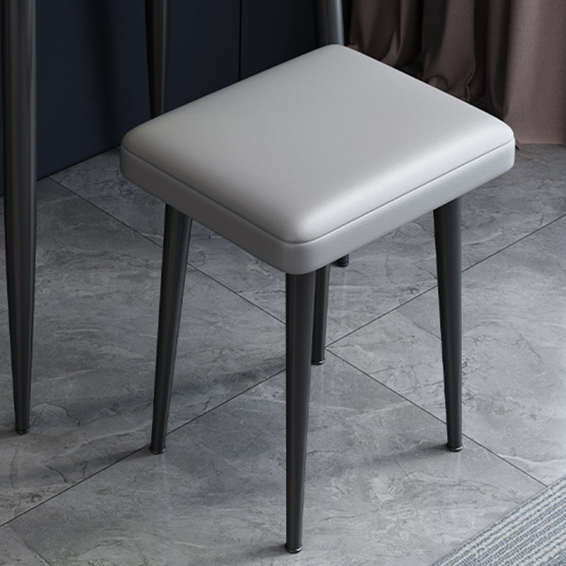 Moderne 3 Schubladen Eitelkeitstisch 23.62 "W Stone Top Dressing Tischhocker Set