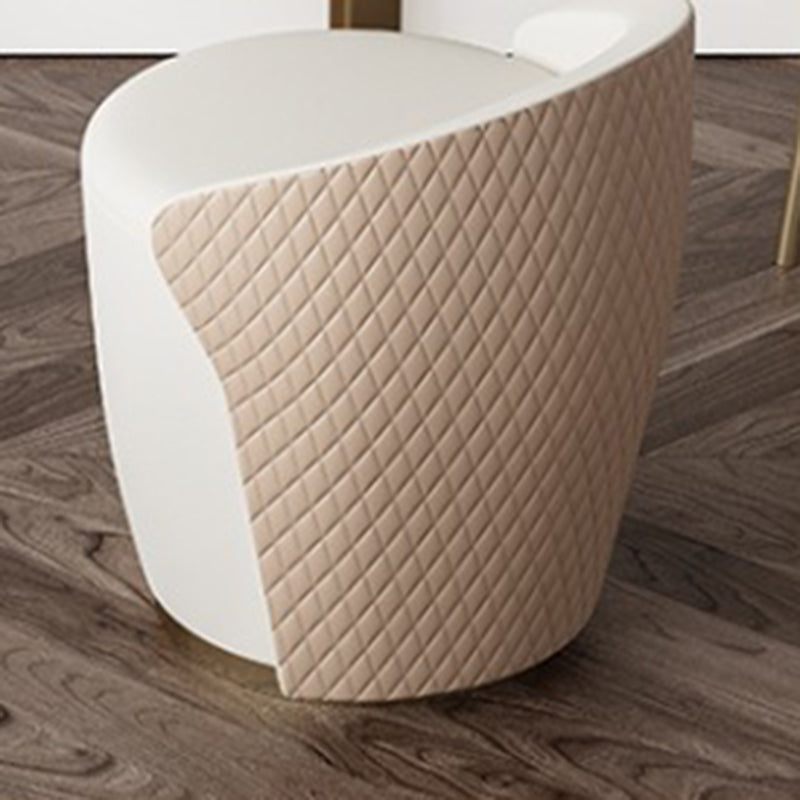 Brown Glass Top Vanity Table Glam Simple 29.53" H Dressing Table Set Vanity Stool 15"L x 15"W x 15"H Clearhalo 'Bedroom Furniture' 'furn' 'furn_makeup_vanities' 'Furniture' 'Makeup Vanities' 'makeup_vanities' 5898726