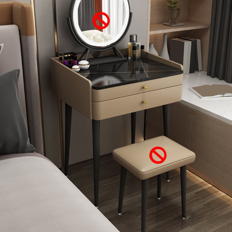 23.62 "Mesa de tocador de piedra ancha Mesa de tocador de maquillaje moderno con cajones de almacenamiento