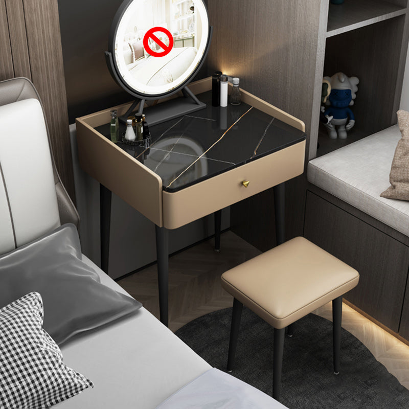 23.62 "Mesa de tocador de piedra ancha Mesa de tocador de maquillaje moderno con cajones de almacenamiento