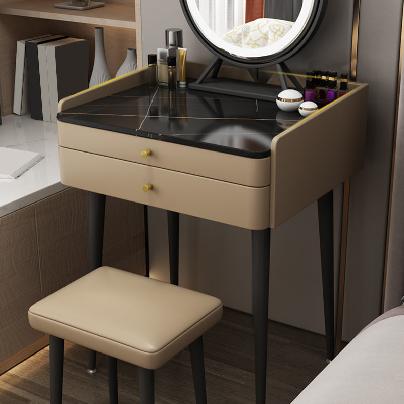 23.62 "Mesa de tocador de piedra ancha Mesa de tocador de maquillaje moderno con cajones de almacenamiento