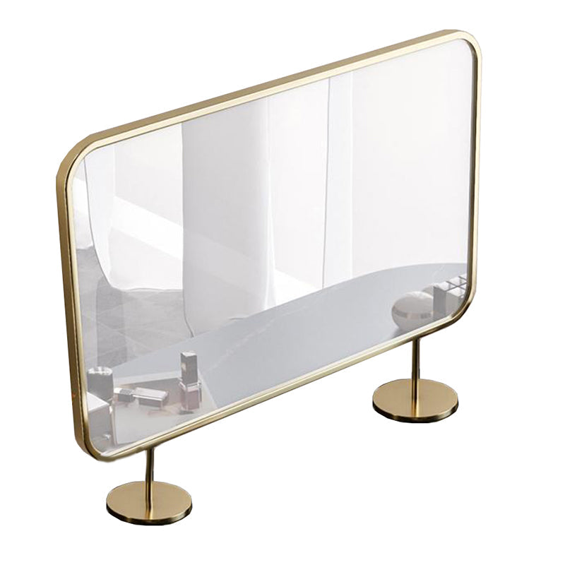 2つの収納引き出しバニティテーブル鏡とスツールのあるモダンな石のドレッシングテーブル