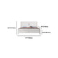 White Contemporary Panel Bed Solid Wood Bed Frame, 44.5" Tall Clearhalo 'Bedroom Furniture' 'Beds' 'furn' 'furn_beds' 'Furniture' 5898981
