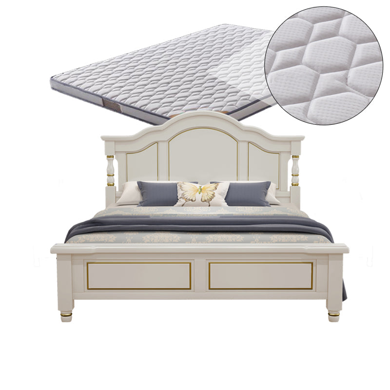 Solid Wood Contemporary Panel Bed 53.5" Adjustable Tall Bed Frame