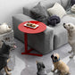 Metal Round Side End Table Minimalist Side Table for Living Room Red 1 Clearhalo 'Coffee & Accent Tables' 'End & Side Tables' 'end_side_tables' 'furn' 'furn_end_side_tables' 'Furniture' 'Living Room Furniture' 5899185