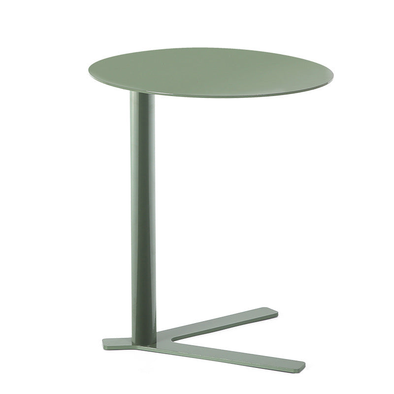 Metal Round Side End Table Minimalist Side Table for Living Room Dark Green 1 Clearhalo 'Coffee & Accent Tables' 'End & Side Tables' 'end_side_tables' 'furn' 'furn_end_side_tables' 'Furniture' 'Living Room Furniture' 5899207