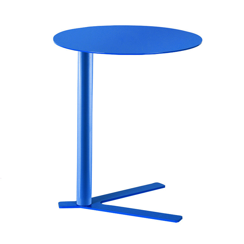 Metal Round Side End Table Minimalist Side Table for Living Room Dark Blue 1 Clearhalo 'Coffee & Accent Tables' 'End & Side Tables' 'end_side_tables' 'furn' 'furn_end_side_tables' 'Furniture' 'Living Room Furniture' 5899209