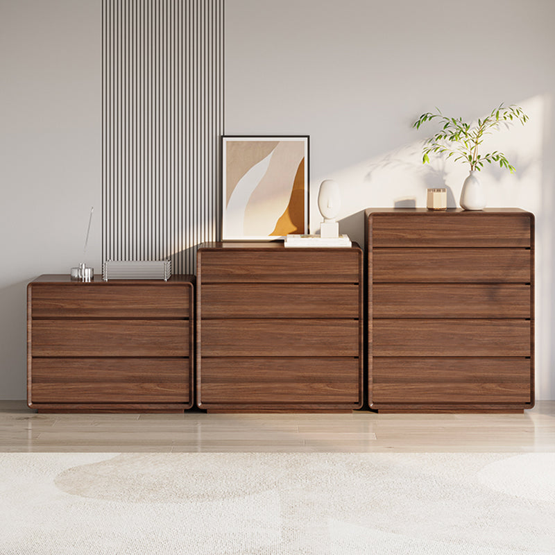 Gabinete rectangular moderno gabinete lateral de madera marrón con cajón