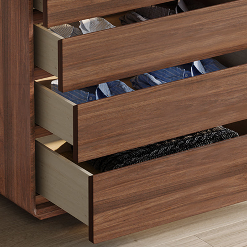 Gabinete rectangular moderno gabinete lateral de madera marrón con cajón