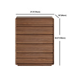 Modern Rectangle Cabinet Brown Wood Side Cabinet with Drawer