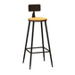 Modern 1/7 Pieces Bar Table Set Rectangle Wood Counter Table with High Stools for Cafe Wood 30"H Stool (Single) Clearhalo 'Bar Furniture' 'furn' 'furn_home_bar_bar_sets' 'Furniture' 'Home Bars & Bar Sets' 'home_bar_bar_sets' 'Kitchen & Dining Furniture' 5899235