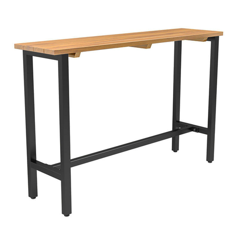 Modern Rectangle Pub Table Set Trestle 1/3 Pieces Solid Wood Counter Height Set Wood 94"L x 16"W Clearhalo 'Bar Furniture' 'furn' 'furn_home_bar_bar_sets' 'Furniture' 'Home Bars & Bar Sets' 'home_bar_bar_sets' 'Kitchen & Dining Furniture' 5899284