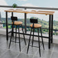 Modern Rectangle Pub Table Set Trestle 1/3 Pieces Solid Wood Counter Height Set 3 Pieces: Table, 2 Stools Clearhalo 'Bar Furniture' 'furn' 'furn_home_bar_bar_sets' 'Furniture' 'Home Bars & Bar Sets' 'home_bar_bar_sets' 'Kitchen & Dining Furniture' 5899286