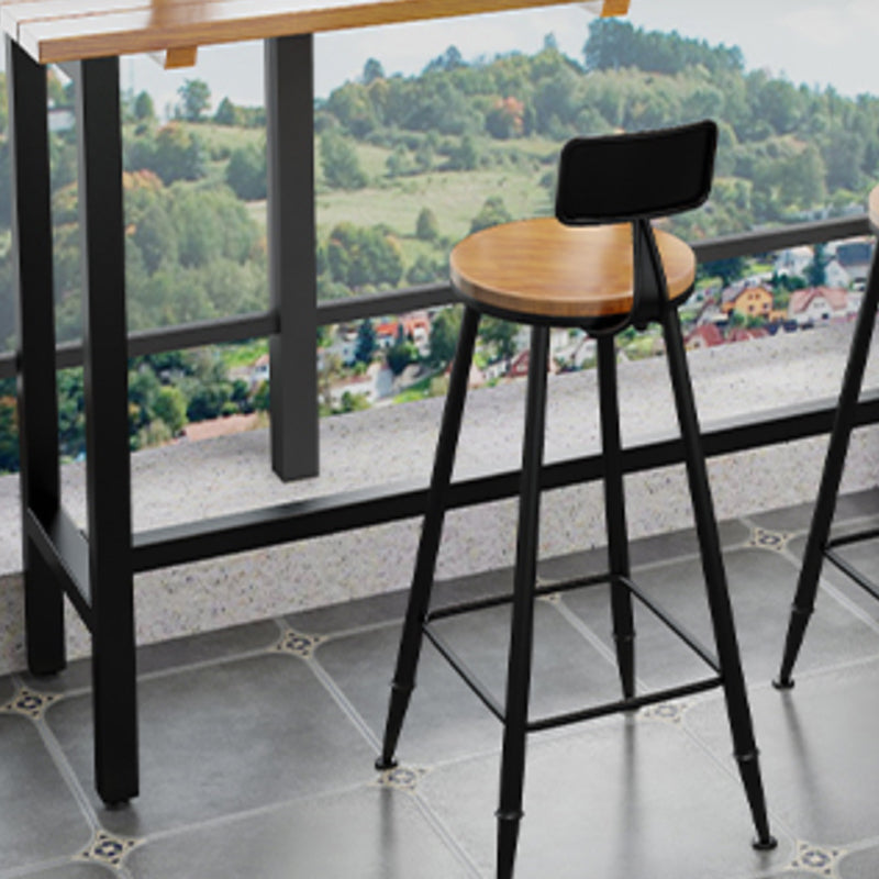 Modern Rectangle Pub Table Set Trestle 1/3 Pieces Solid Wood Counter Height Set Clearhalo 'Bar Furniture' 'furn' 'furn_home_bar_bar_sets' 'Furniture' 'Home Bars & Bar Sets' 'home_bar_bar_sets' 'Kitchen & Dining Furniture' 5899289