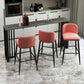 Industrielles 1/2/4-teiliges Bartisch-Set, rechteckiger Bartisch mit hohen Metallhockern