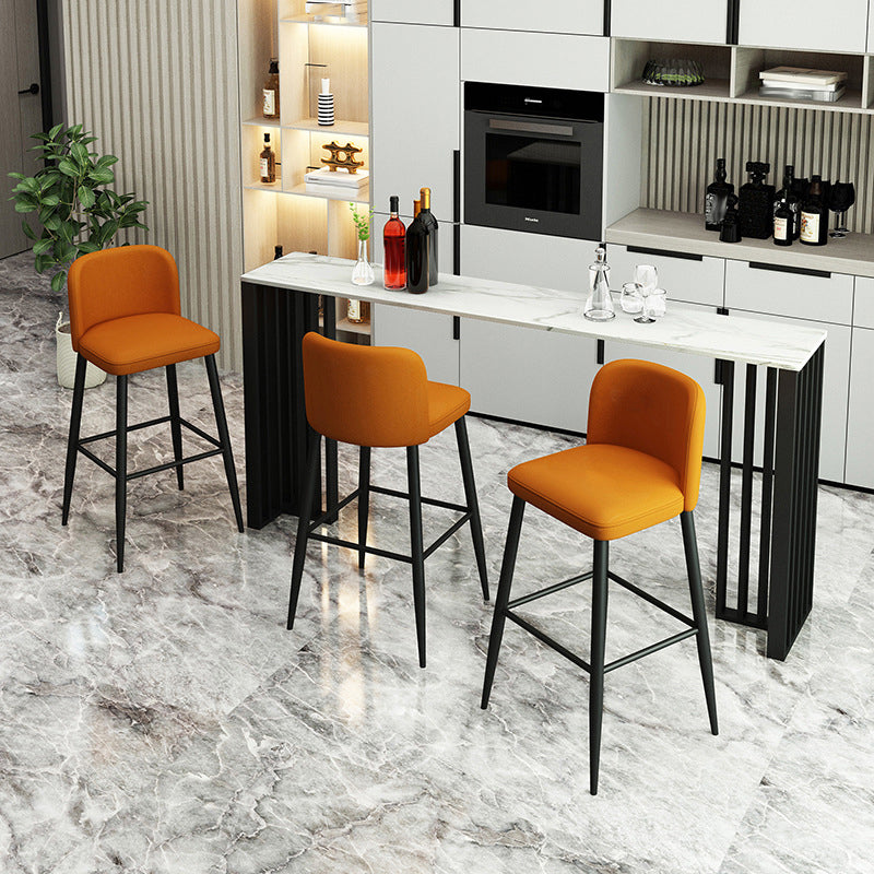 Industrielles 1/2/4-teiliges Bartisch-Set, rechteckiger Bartisch mit hohen Metallhockern