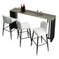 Industrielles 1/2/4-teiliges Bartisch-Set, rechteckiger Bartisch mit hohen Metallhockern