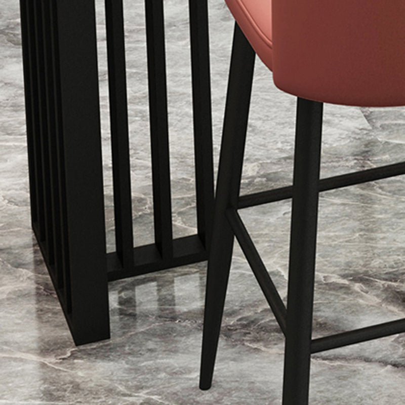 Industrielles 1/2/4-teiliges Bartisch-Set, rechteckiger Bartisch mit hohen Metallhockern