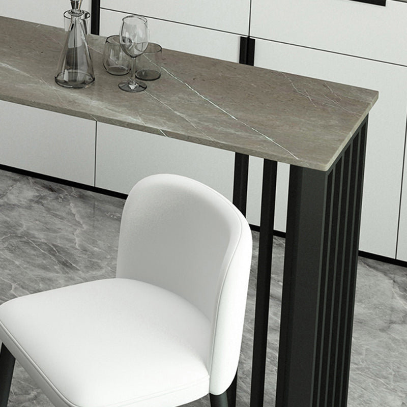 Industrielles 1/2/4-teiliges Bartisch-Set, rechteckiger Bartisch mit hohen Metallhockern