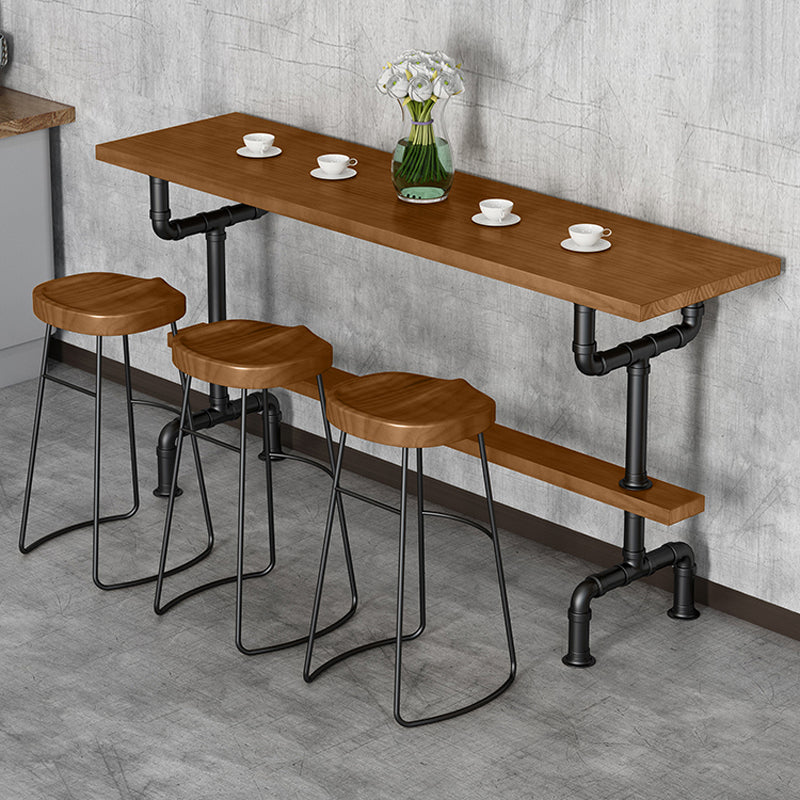 1/4/7 Pieces Modern Rectangular Pub Table Set Wooden Counter Table with Backless Stools Clearhalo 'Bar Furniture' 'furn' 'furn_home_bar_bar_sets' 'Furniture' 'Home Bars & Bar Sets' 'home_bar_bar_sets' 'Kitchen & Dining Furniture' 5899325