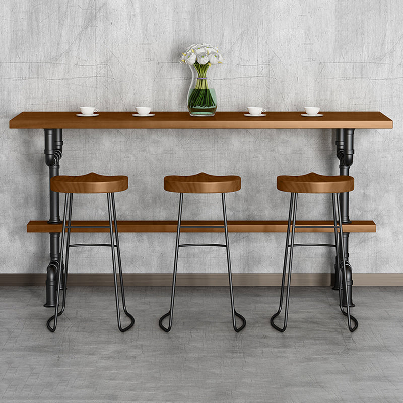 1/4/7 Pieces Modern Rectangular Pub Table Set Wooden Counter Table with Backless Stools Clearhalo 'Bar Furniture' 'furn' 'furn_home_bar_bar_sets' 'Furniture' 'Home Bars & Bar Sets' 'home_bar_bar_sets' 'Kitchen & Dining Furniture' 5899326