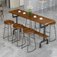 1/4/7 Pieces Modern Rectangular Pub Table Set Wooden Counter Table with Backless Stools 7 Pieces: Table, 6 Stools Clearhalo 'Bar Furniture' 'furn' 'furn_home_bar_bar_sets' 'Furniture' 'Home Bars & Bar Sets' 'home_bar_bar_sets' 'Kitchen & Dining Furniture' 5899328