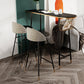 Indoor 1/2/3 Pieces Table and Stool Set Glam Trestle Stone Top Bar Table Set 3 Pieces: Black Table, 2 Black Stools Clearhalo 'Bar Furniture' 'furn' 'furn_home_bar_bar_sets' 'Furniture' 'Home Bars & Bar Sets' 'home_bar_bar_sets' 'Kitchen & Dining Furniture' 5899408