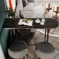 Indoor 1/2/3 Pieces Table and Stool Set Glam Trestle Stone Top Bar Table Set Clearhalo 'Bar Furniture' 'furn' 'furn_home_bar_bar_sets' 'Furniture' 'Home Bars & Bar Sets' 'home_bar_bar_sets' 'Kitchen & Dining Furniture' 5899415