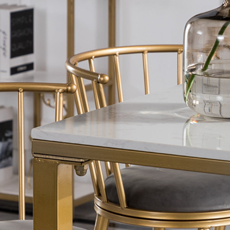 Glam 1/2/4/7-delige bartafelset Rechthoekige bartafel met metalen hoge krukken