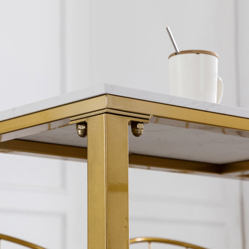 Glam 1/2/4/7-delige bartafelset Rechthoekige bartafel met metalen hoge krukken