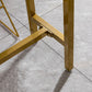 Glam 1/2/4/7-delige bartafelset Rechthoekige bartafel met metalen hoge krukken