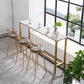 Glam 1/2/4/7-delige bartafelset Rechthoekige bartafel met metalen hoge krukken