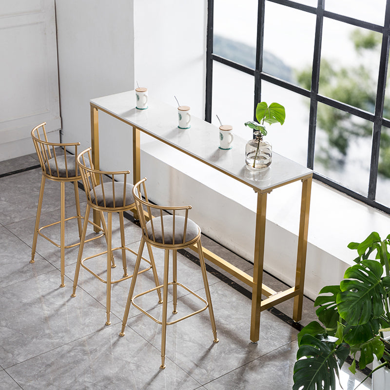 Glam 1/2/4/7-delige bartafelset Rechthoekige bartafel met metalen hoge krukken