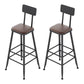 Industrial Wood Bar Table Set 1/2/7 Pieces Rectangular Counter Set for Home Use Black 30"H Stools (Set of 2) Clearhalo 'Bar Furniture' 'furn' 'furn_home_bar_bar_sets' 'Furniture' 'Home Bars & Bar Sets' 'home_bar_bar_sets' 'Kitchen & Dining Furniture' 5899452