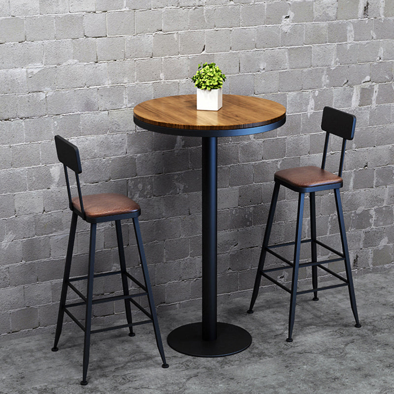 Industrial Wood Bar Table Set 1/2/7 Pieces Rectangular Counter Set for Home Use Clearhalo 'Bar Furniture' 'furn' 'furn_home_bar_bar_sets' 'Furniture' 'Home Bars & Bar Sets' 'home_bar_bar_sets' 'Kitchen & Dining Furniture' 5899457