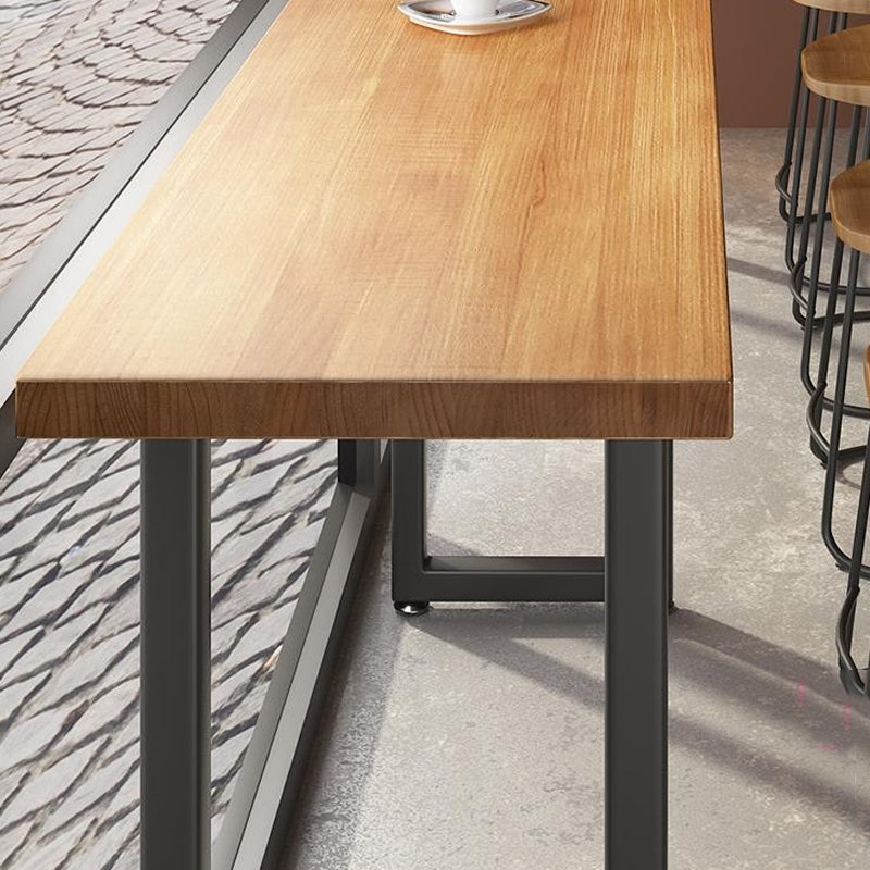 Modern Bar Table Set 1/7 Pieces Rectangle Wood Counter Table with Stools for Balcony Clearhalo 'Bar Furniture' 'furn' 'furn_home_bar_bar_sets' 'Furniture' 'Home Bars & Bar Sets' 'home_bar_bar_sets' 'Kitchen & Dining Furniture' 5899473
