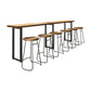 Modern Bar Table Set 1/7 Pieces Rectangle Wood Counter Table with Stools for Balcony Clearhalo 'Bar Furniture' 'furn' 'furn_home_bar_bar_sets' 'Furniture' 'Home Bars & Bar Sets' 'home_bar_bar_sets' 'Kitchen & Dining Furniture' 5899474