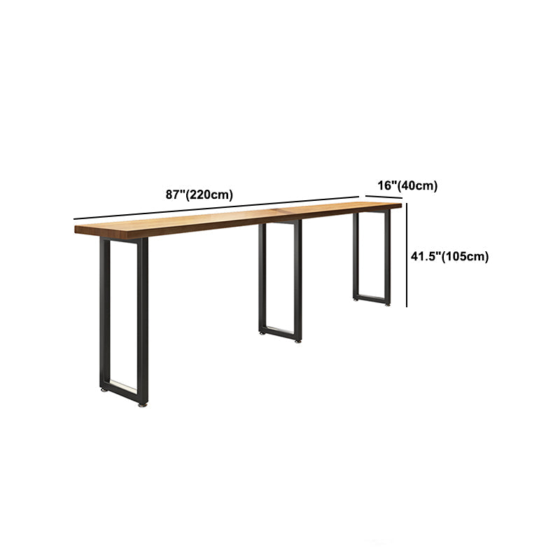 Modern Bar Table Set 1/7 Pieces Rectangle Wood Counter Table with Stools for Balcony Clearhalo 'Bar Furniture' 'furn' 'furn_home_bar_bar_sets' 'Furniture' 'Home Bars & Bar Sets' 'home_bar_bar_sets' 'Kitchen & Dining Furniture' 5899482
