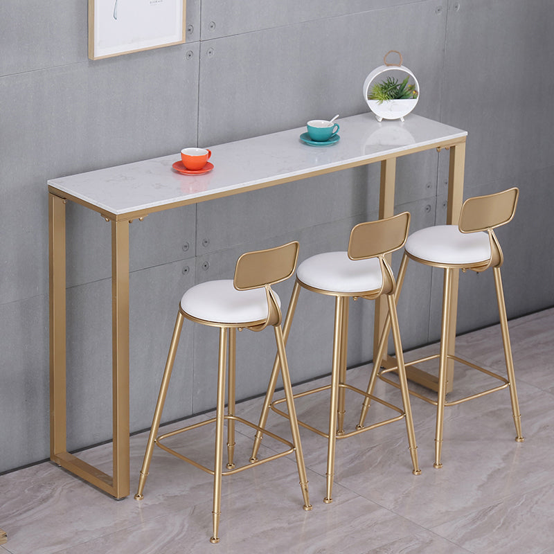 Glam Indoor 1/2/3/4/9 Pub Dining Set Pieces Rectangle White Marble Bistro Set Clearhalo 'Bar Furniture' 'furn' 'furn_home_bar_bar_sets' 'Furniture' 'Home Bars & Bar Sets' 'home_bar_bar_sets' 'Kitchen & Dining Furniture' 5899531