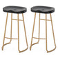 Glam Indoor 1/2/3/4/9 Pub Dining Set Pieces Rectangle White Marble Bistro Set Black 30"H Stools (Set of 2) Clearhalo 'Bar Furniture' 'furn' 'furn_home_bar_bar_sets' 'Furniture' 'Home Bars & Bar Sets' 'home_bar_bar_sets' 'Kitchen & Dining Furniture' 5899533