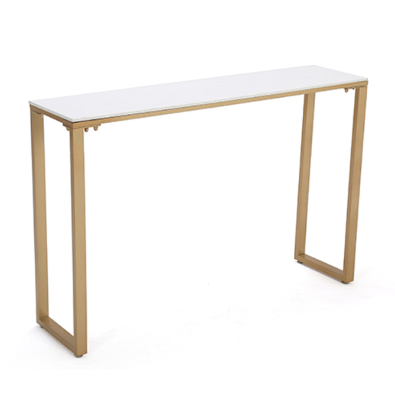 Glam Indoor 1/2/3/4/9 Pub Dining Set Pieces Rectangle White Marble Bistro Set White 71"L x 16"W Clearhalo 'Bar Furniture' 'furn' 'furn_home_bar_bar_sets' 'Furniture' 'Home Bars & Bar Sets' 'home_bar_bar_sets' 'Kitchen & Dining Furniture' 5899535