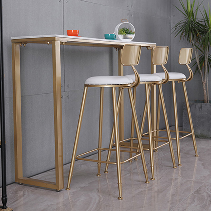 Glam Indoor 1/2/3/4/9 Pub Dining Set Pieces Rectangle White Marble Bistro Set Clearhalo 'Bar Furniture' 'furn' 'furn_home_bar_bar_sets' 'Furniture' 'Home Bars & Bar Sets' 'home_bar_bar_sets' 'Kitchen & Dining Furniture' 5899542
