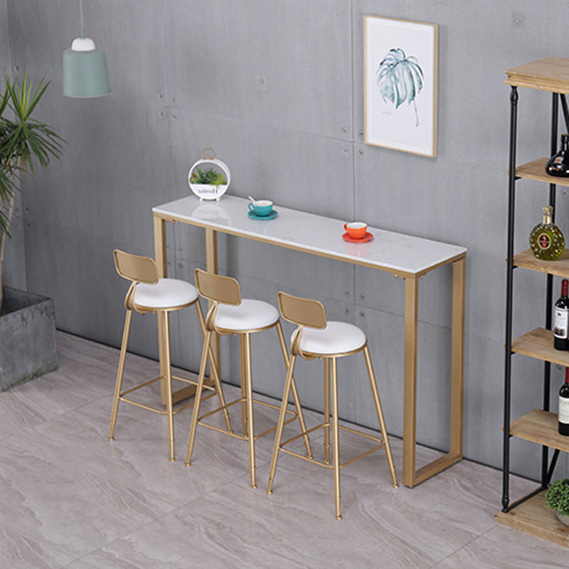 Glam Indoor 1/2/3/4/9 Pub Dining Set Pieces Rectangle White Marble Bistro Set Clearhalo 'Bar Furniture' 'furn' 'furn_home_bar_bar_sets' 'Furniture' 'Home Bars & Bar Sets' 'home_bar_bar_sets' 'Kitchen & Dining Furniture' 5899543