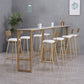Glam Indoor 1/2/3/4/9 Pub Dining Set Pieces Rectangle White Marble Bistro Set Clearhalo 'Bar Furniture' 'furn' 'furn_home_bar_bar_sets' 'Furniture' 'Home Bars & Bar Sets' 'home_bar_bar_sets' 'Kitchen & Dining Furniture' 5899547