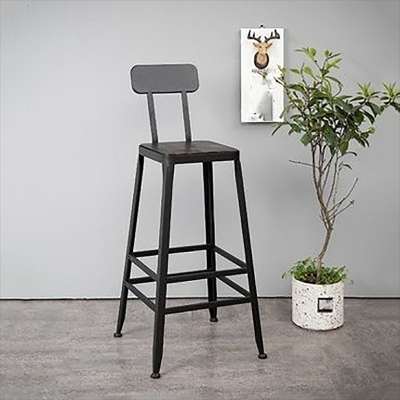 1/4/7 Pieces Modern Rectangular Pub Table Set Wooden Counter Table with High Stools Black 30"H Stool (Single) Clearhalo 'Bar Furniture' 'furn' 'furn_home_bar_bar_sets' 'Furniture' 'Home Bars & Bar Sets' 'home_bar_bar_sets' 'Kitchen & Dining Furniture' 5899559