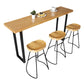 1/4/7 Pieces Modern Rectangular Pub Table Set Wooden Counter Table with High Stools 4 Pieces: Table, 3 Stools Clearhalo 'Bar Furniture' 'furn' 'furn_home_bar_bar_sets' 'Furniture' 'Home Bars & Bar Sets' 'home_bar_bar_sets' 'Kitchen & Dining Furniture' 5899564