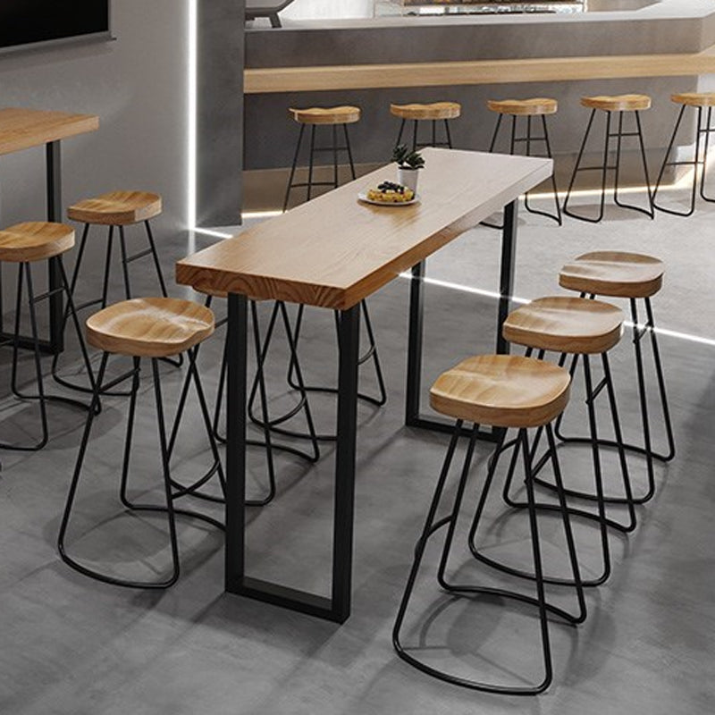 1/4/7 Pieces Modern Rectangular Pub Table Set Wooden Counter Table with High Stools Clearhalo 'Bar Furniture' 'furn' 'furn_home_bar_bar_sets' 'Furniture' 'Home Bars & Bar Sets' 'home_bar_bar_sets' 'Kitchen & Dining Furniture' 5899574