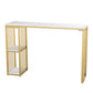 Glam Juego de mesa de bar de 1/3 piezas, mesa rectangular de piedra con taburetes para sala de estar